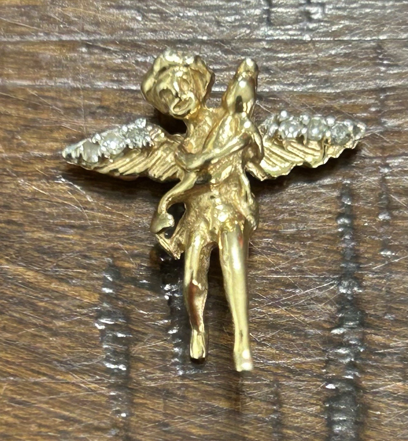 14K Yellow Gold Cherub Pendant – 2 Grams