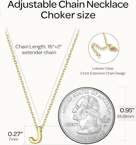 925 Sterling Silver Initial Necklace for Women Dainty Letter Jewelry Personalize