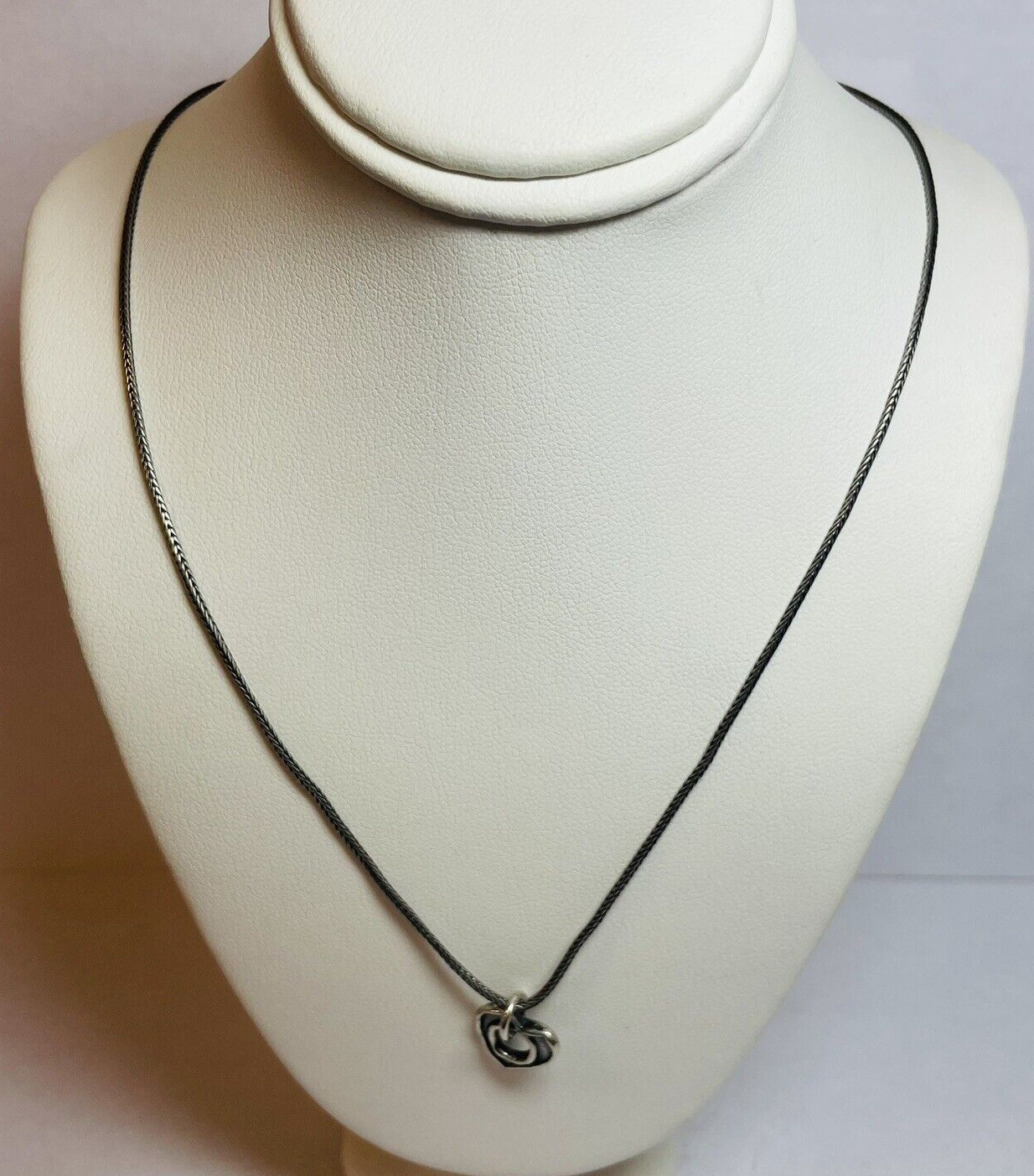 Silpada Sterling 925 Silver Foxtail Necklace with Heart Pendant 16 in – .20