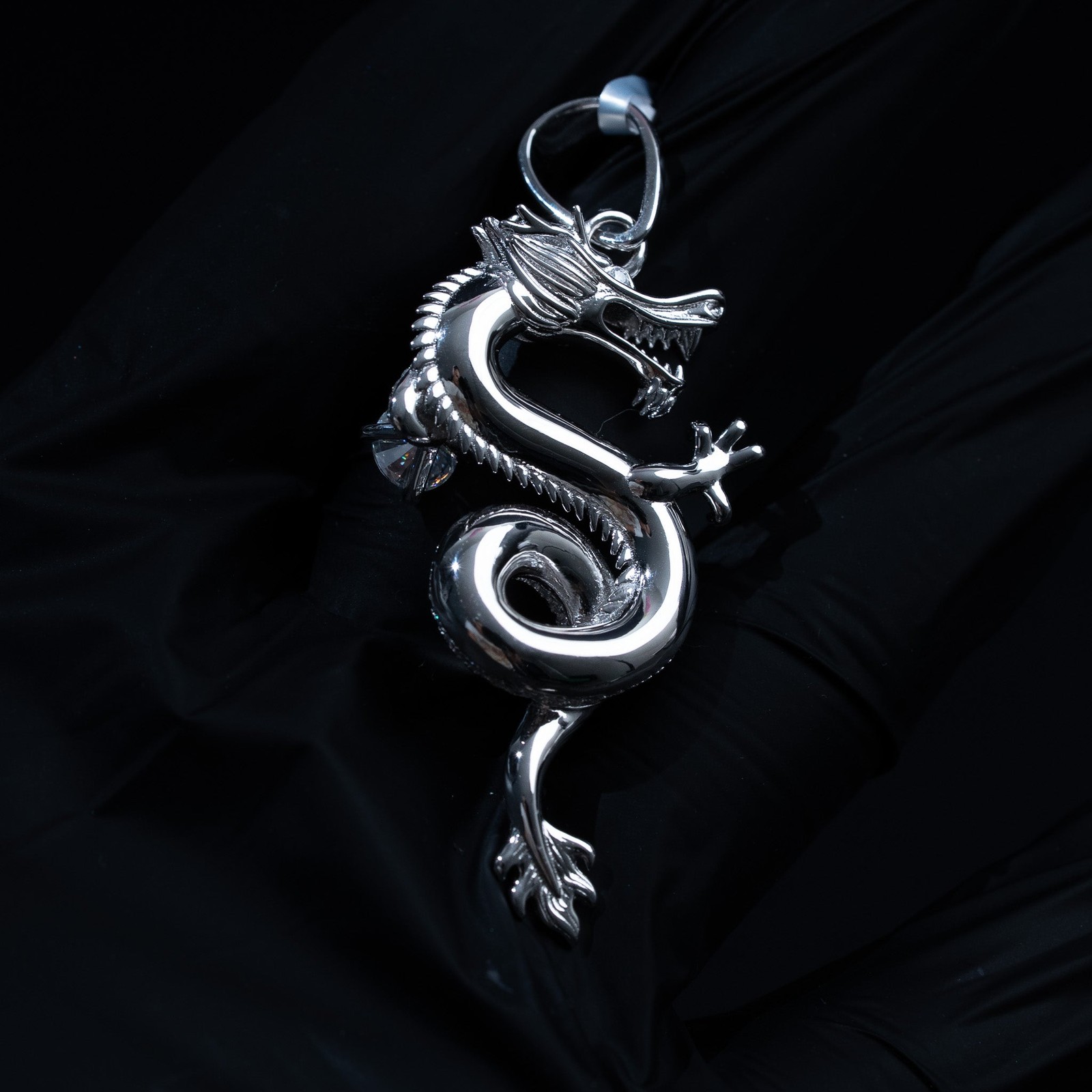 MOISSANITE Dragon Pendant Iced Solid Real 925 Sterling Silver Hip Hop Jewelry