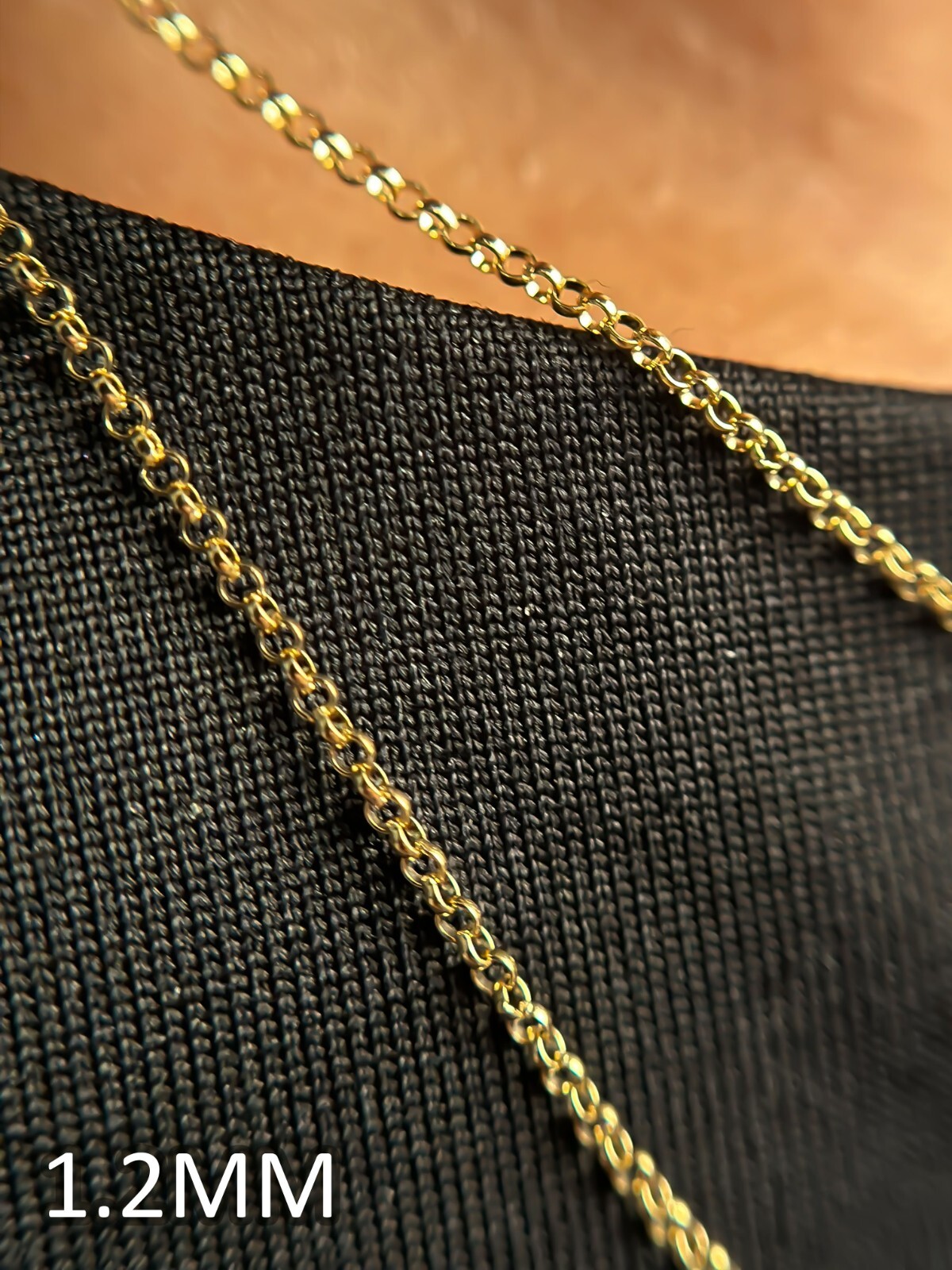 14k SOLID Gold Rolo Link 1.2mm 2mm Chain Rolo Link Necklace 16″ 18″ – Cadena Oro