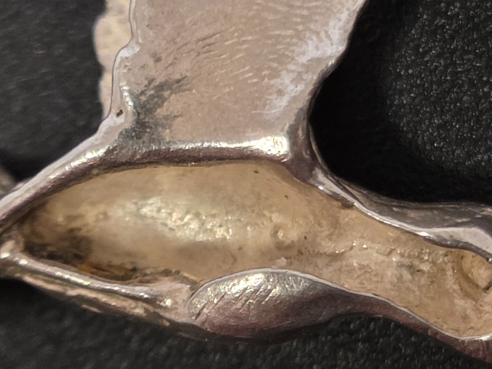 HUMMINGBIRD Sterling Silver Pendant Charm Vtg 925 3D Bird Flying 1.25″ Tall