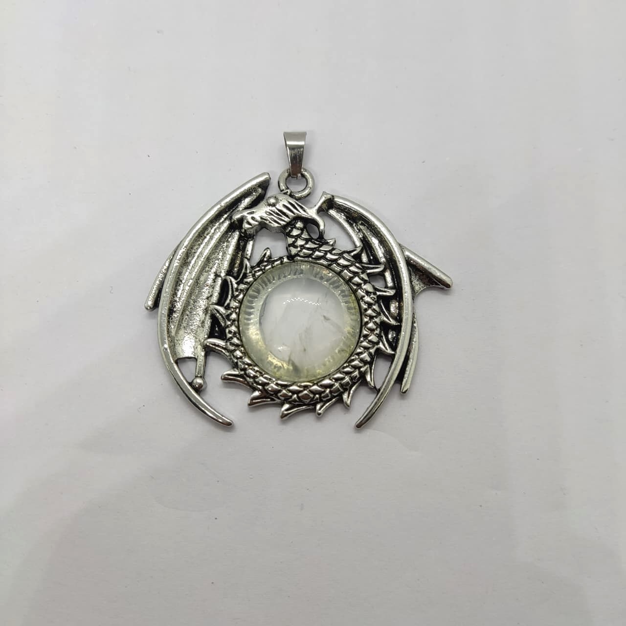 Premium Clear Crystal Necklace – Dragon Mythical Crystal Pendant for Her