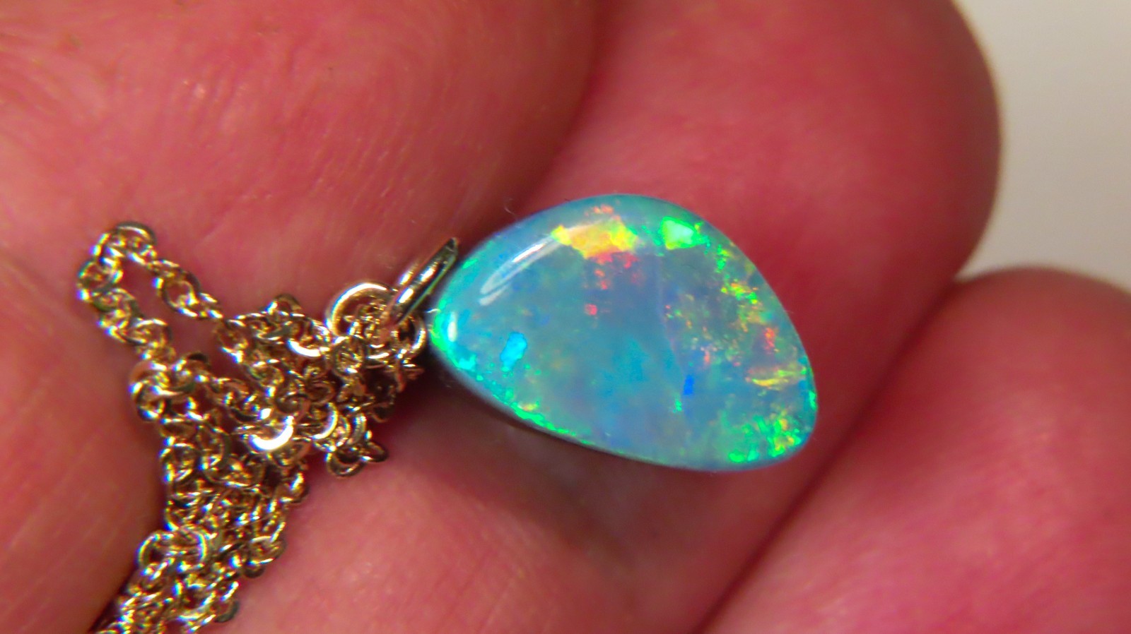 QLD BOULDER OPAL DOUBLET NECKLACE CHARM 9k YELLOW GOLD PENDANT HT OCA19309