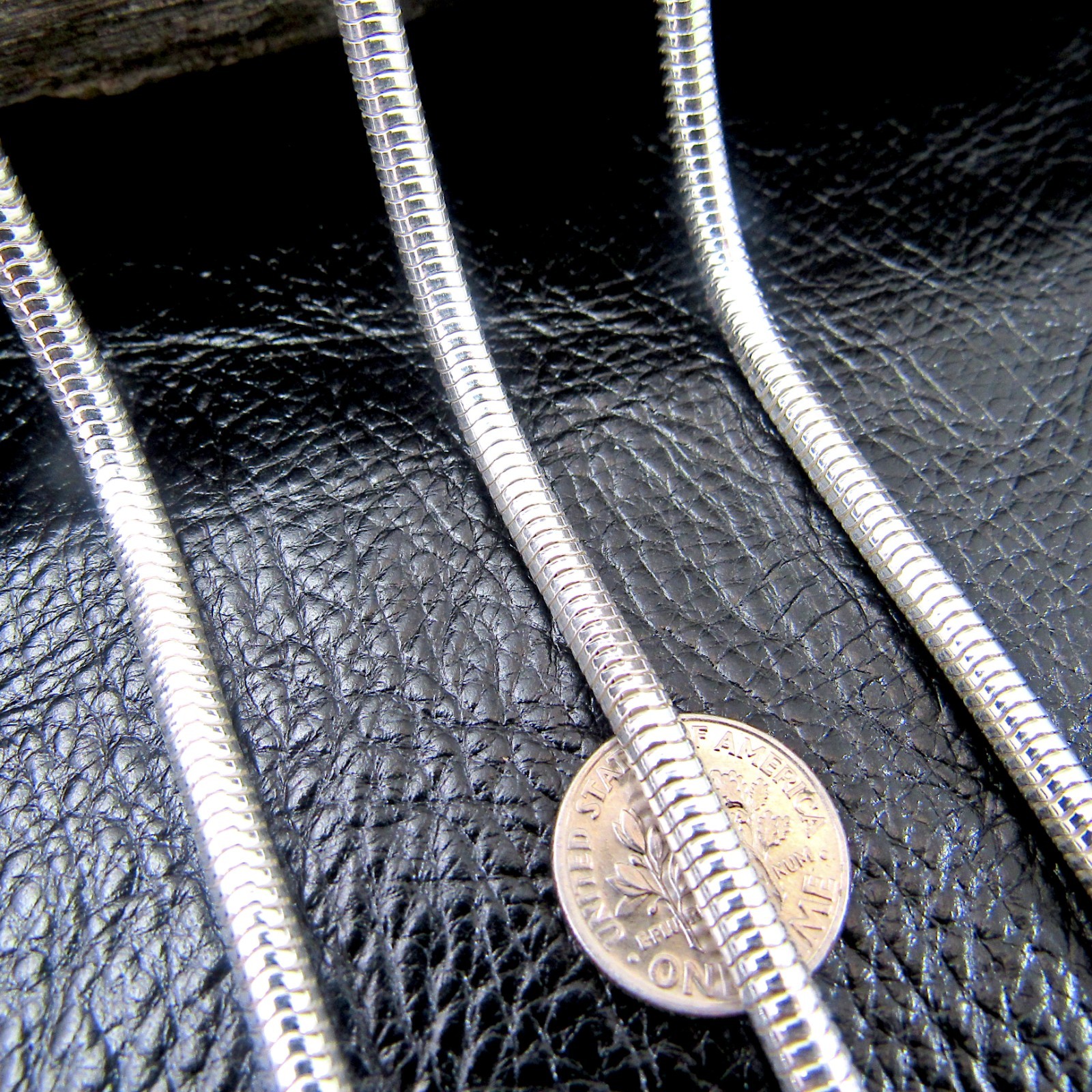 4MM Solid 925 Sterling Silver Italian ROUND SNAKE Chain Necklace, Made In Italy