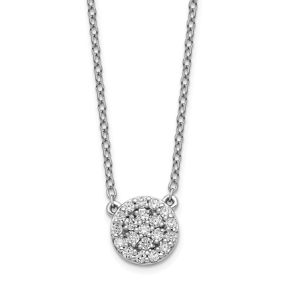 14k White Gold 1/5 carat Lab Grown Diamond Pendant Necklace 18″ VS/SI, G