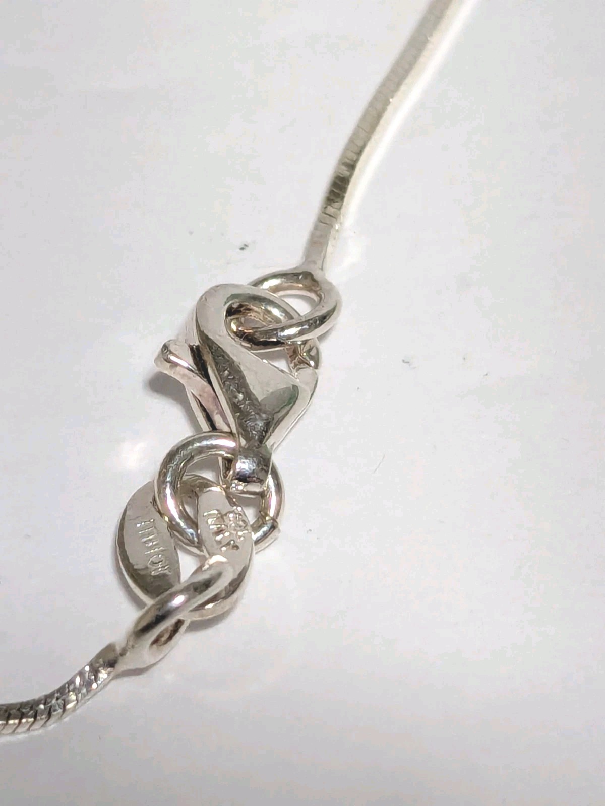 Milor Italy Sterling Silver 925 Hexagon Pendant Necklace With Chain Tassels 15″