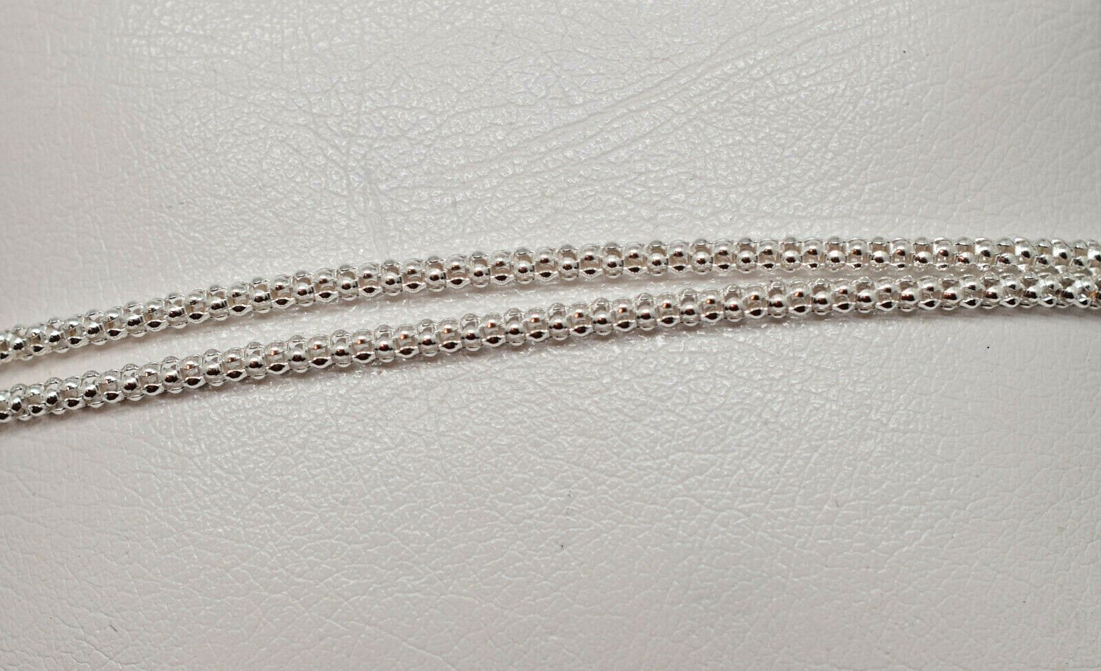 Popcorn Chain 1.7mm .925 Sterling Silver Necklace 16″ Lobster Clasp