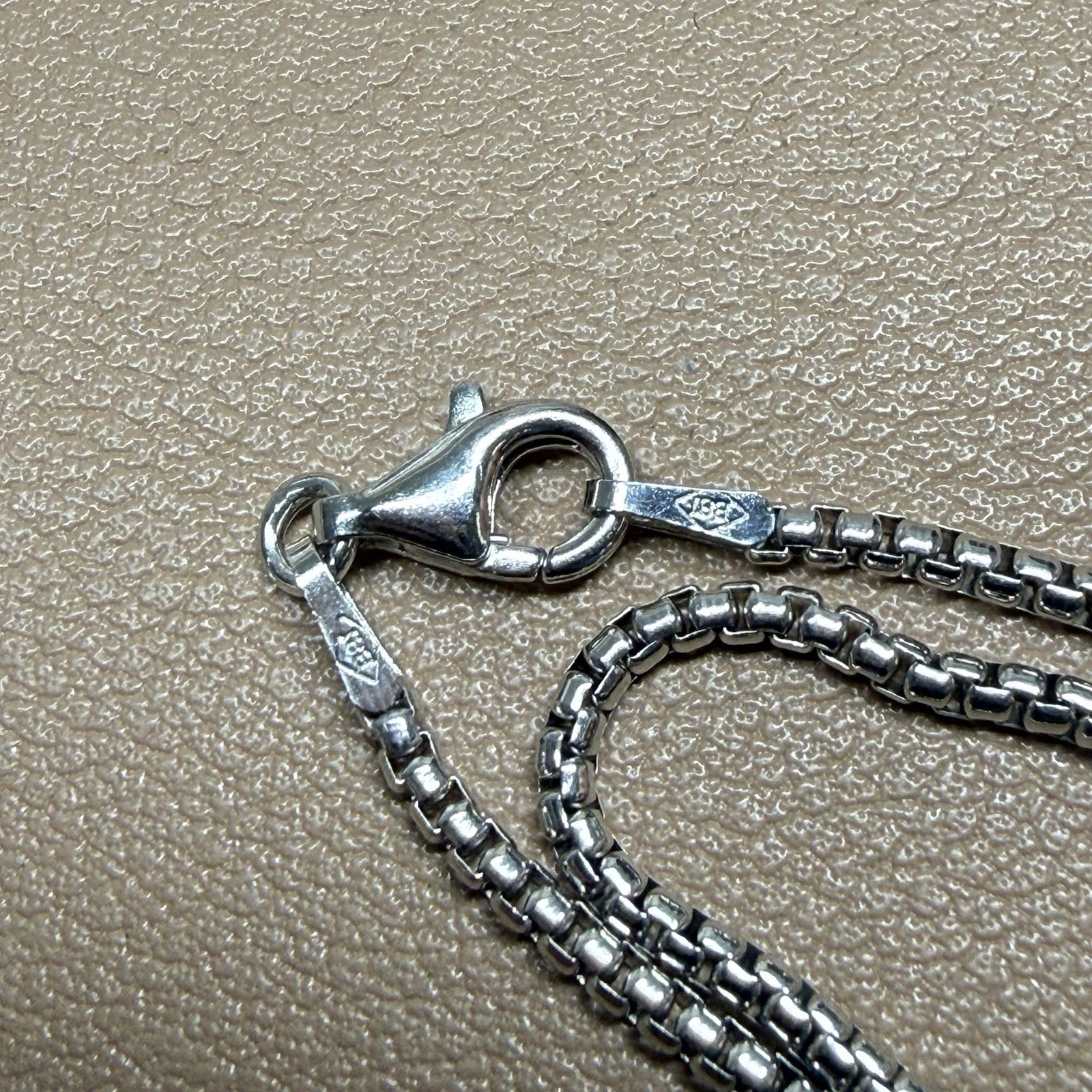 Solid Italy 925 Sterling Silver Round Box Chain Necklace 24” 1.7mm