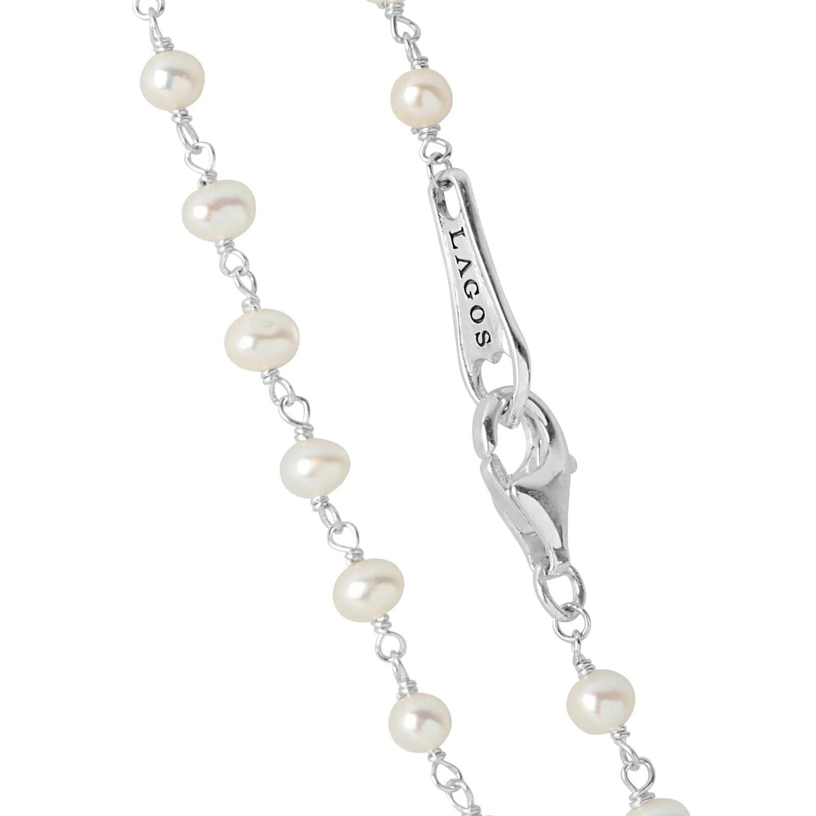 🆕LAGOS LUNA Collection Beaded Freshwater Pearl Sterling Silver Necklace 36in
