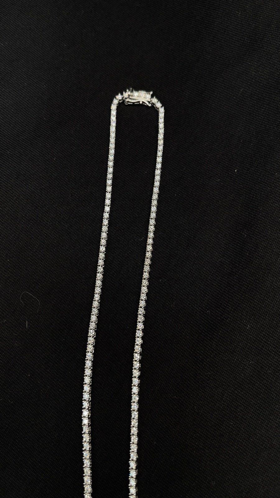 Cross Pendant & 2mm 18 Inch Tennis Chain 925 Silver