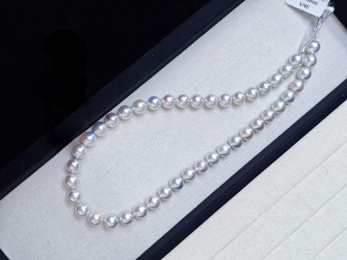 Very good big szie Aurora Madama 9.5mm Japanese Akoya saltwater pearl necklace