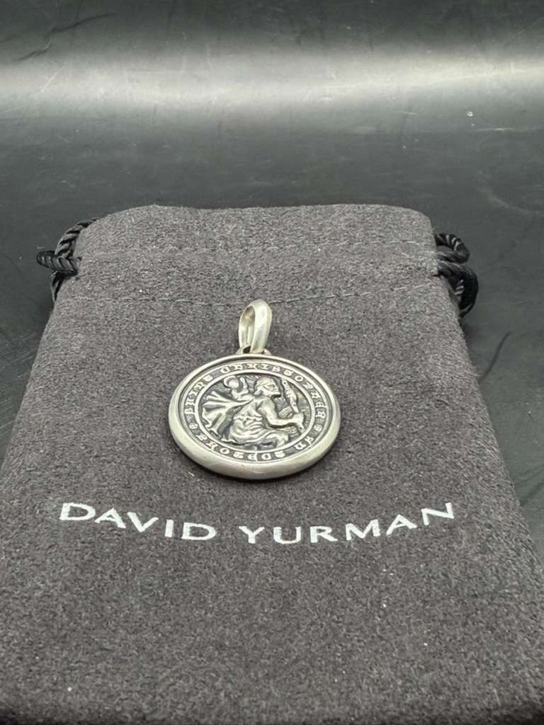 David Yurman Sterling Silver Saint Christopher Amulet Pendant