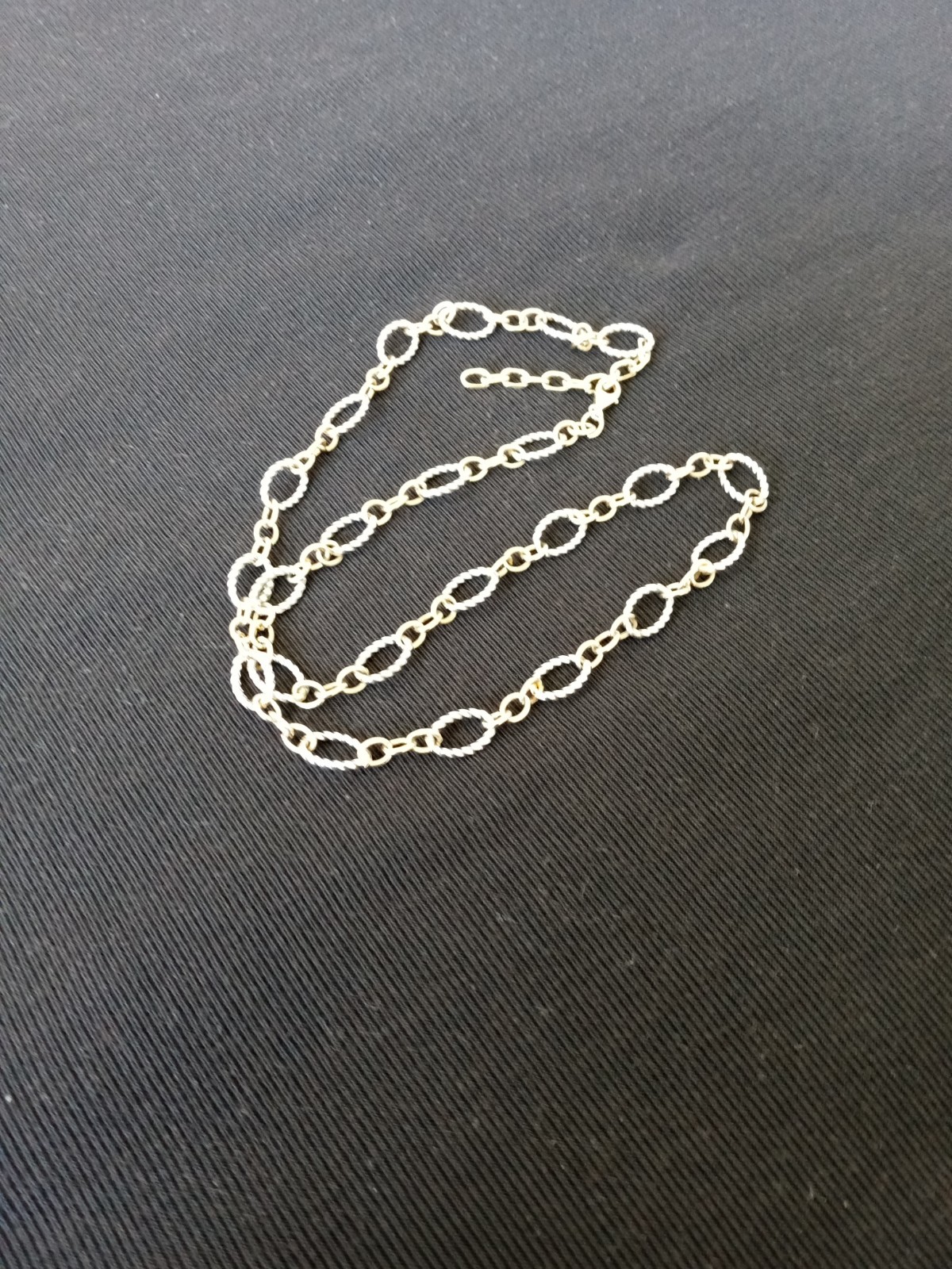 gold and silver Link Necklace Marked 681 And 925 22″
