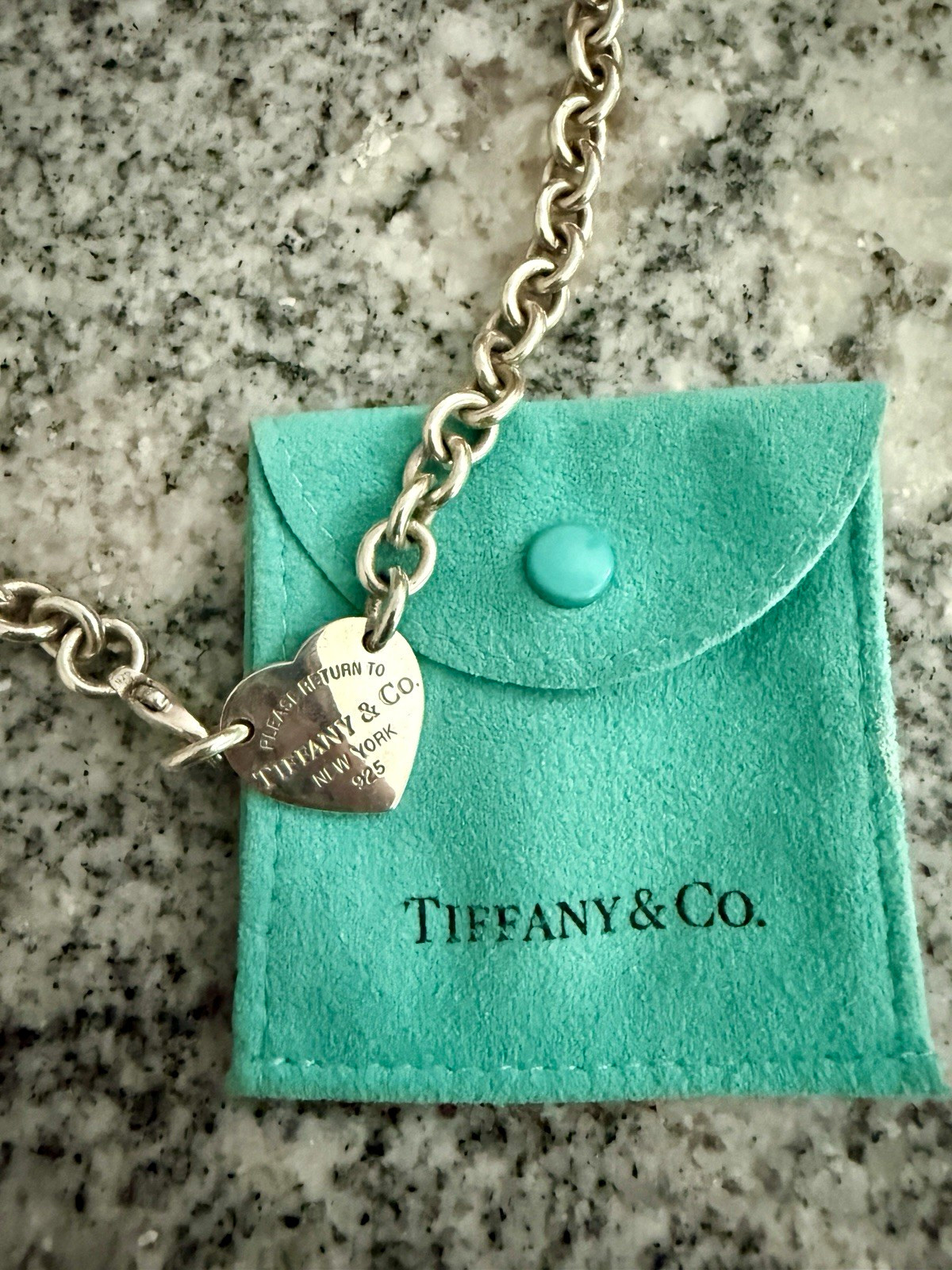 Tiffany & Co. Return to Tiffany 925 Heart Tag Chain Necklace