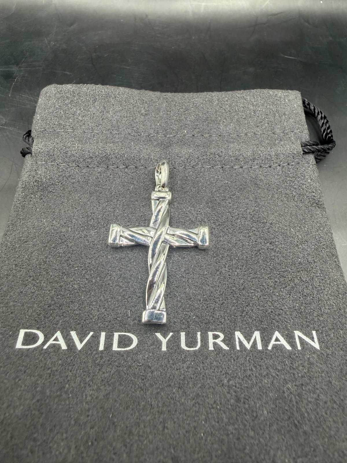 David Yurman Sterling Silver Helios Cross Pendant Amulet