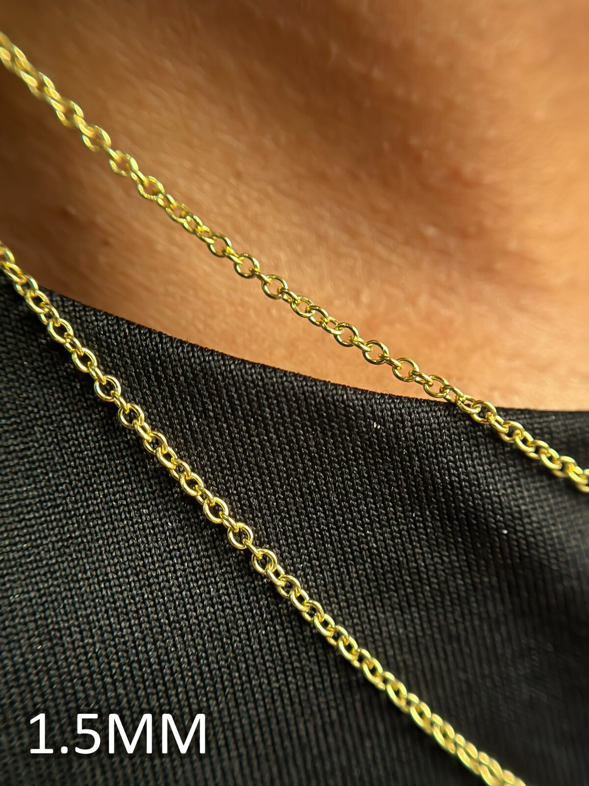14k SOLID Gold Rolo Link 1.2mm 2mm Chain Rolo Link Necklace 16″ 18″ – Cadena Oro