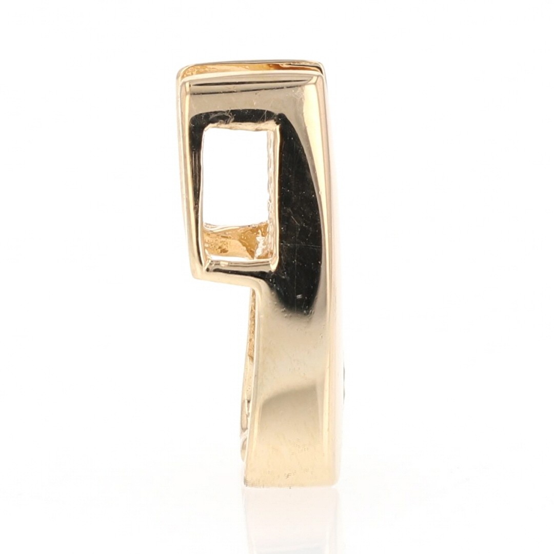 .25ctw Diamond Channel-Set Ladder Style Slide Pendant No Chain 14k Yellow Gold