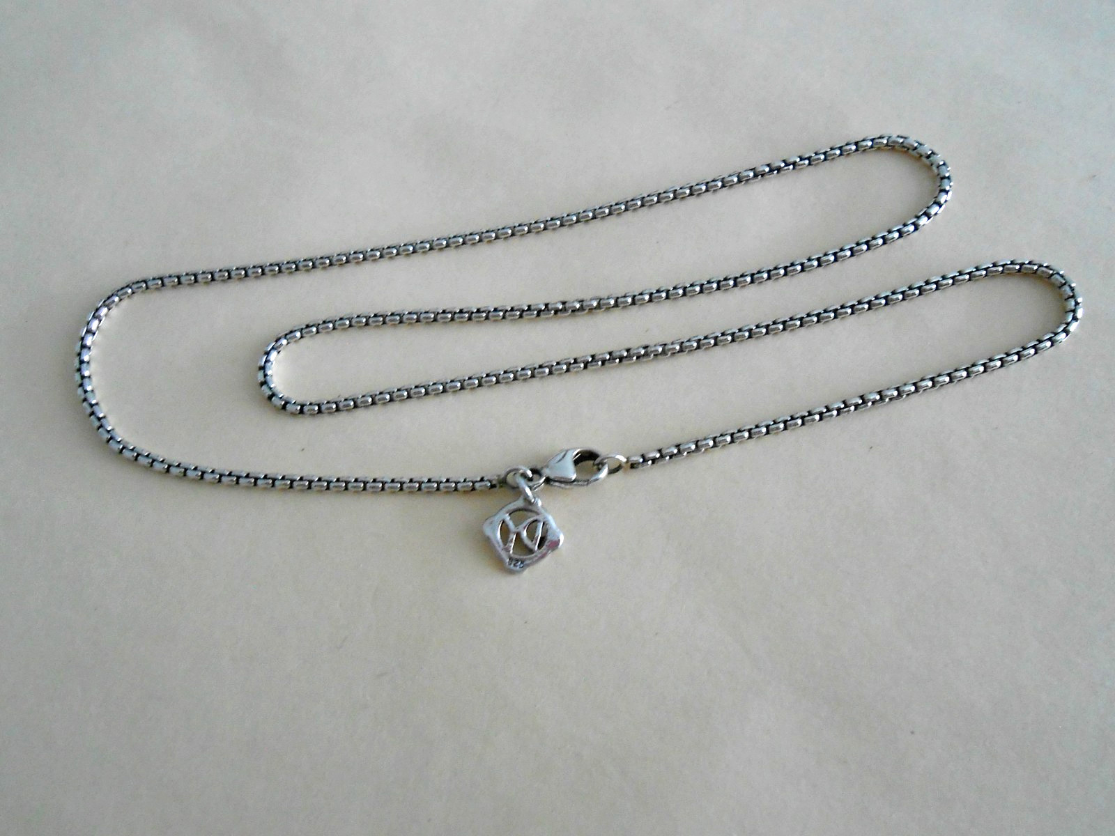 David Yurman Sterling silver 1.7 mm Box Chain Necklace 16” EUC