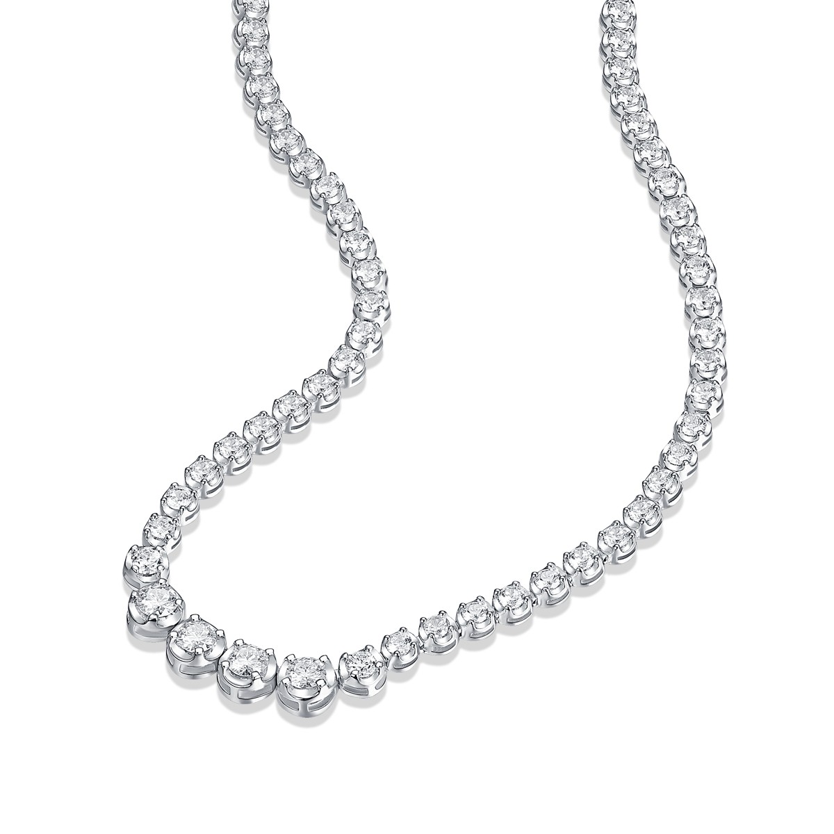 S925 Sterling Silver Moissanite Pendant Necklace – In The Name of Light Luxury D
