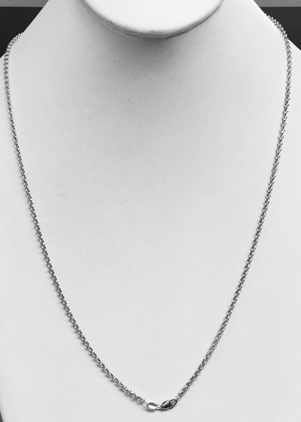 14k White Gold 22″ Round Cable ROLO Link Pendant Chain/Necklace 2.5mm 3.4 Grams