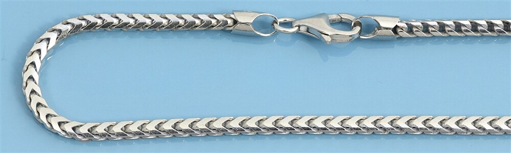 Sterling Silver 1.5 mm 16″ Square Cuban Link Necklace – Free Gift Packaging