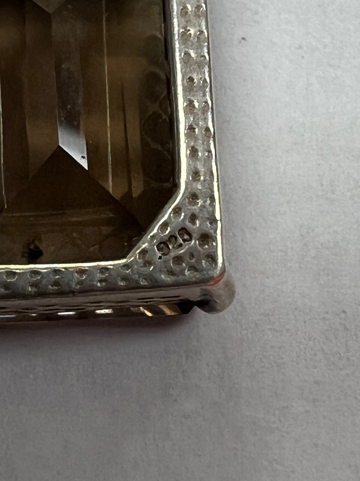 Unknown Designer Sterling Silver Pendant with Smoky Quartz [055DuW]