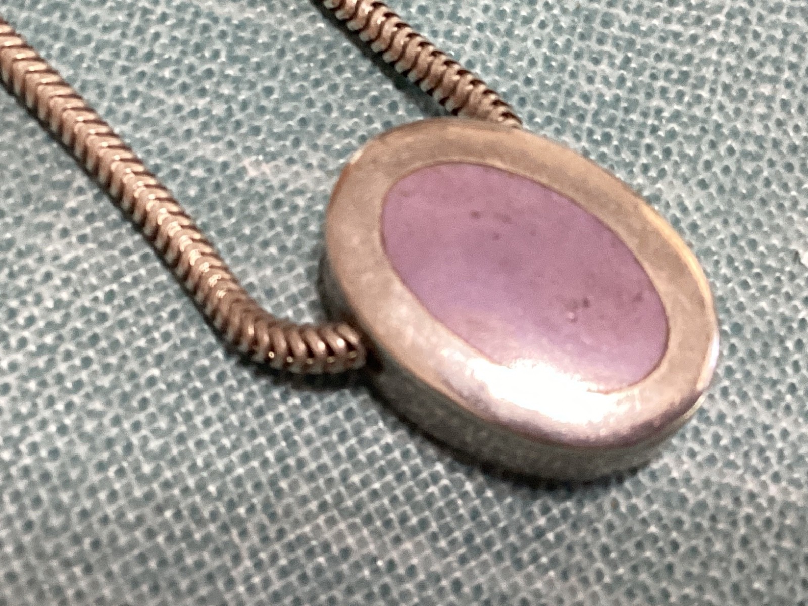 Christin Wolf Reversible Turquoise Pendant & 18″ Chain 19g