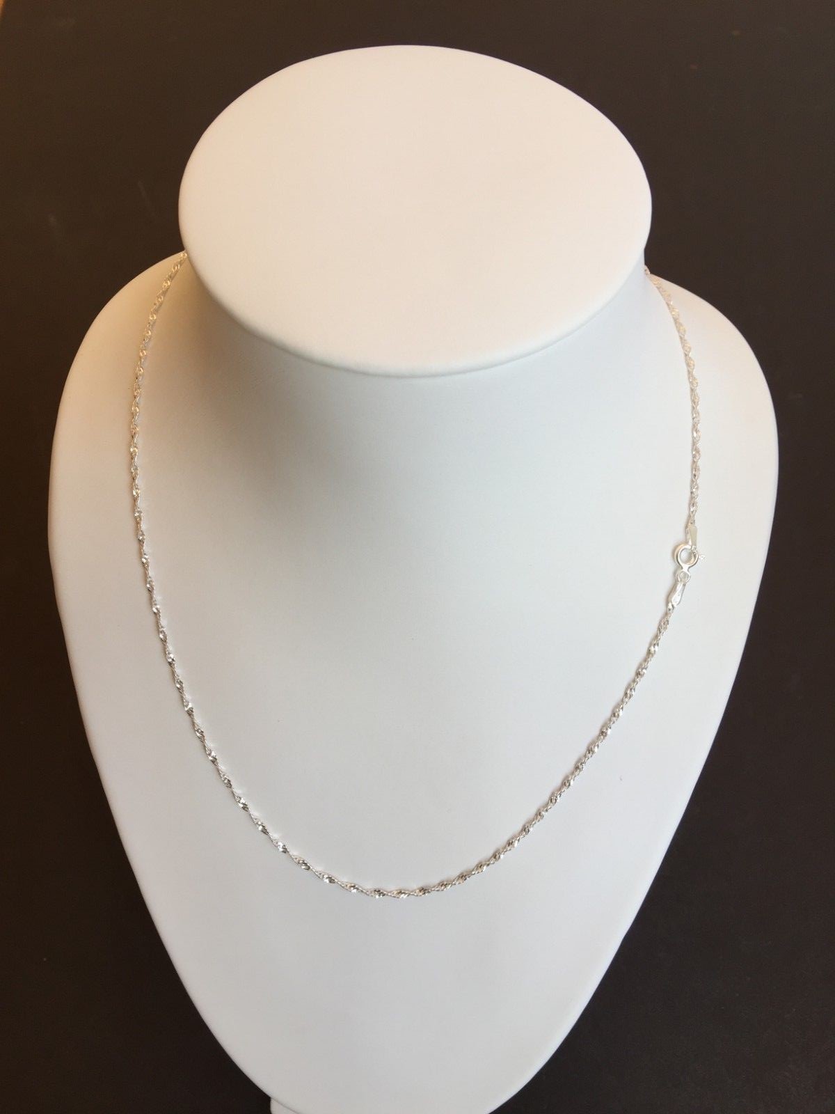 .925 STERLING SILVER CHAIN SINGAPORE 025 18″ X 1.1 MM WIDE J 288