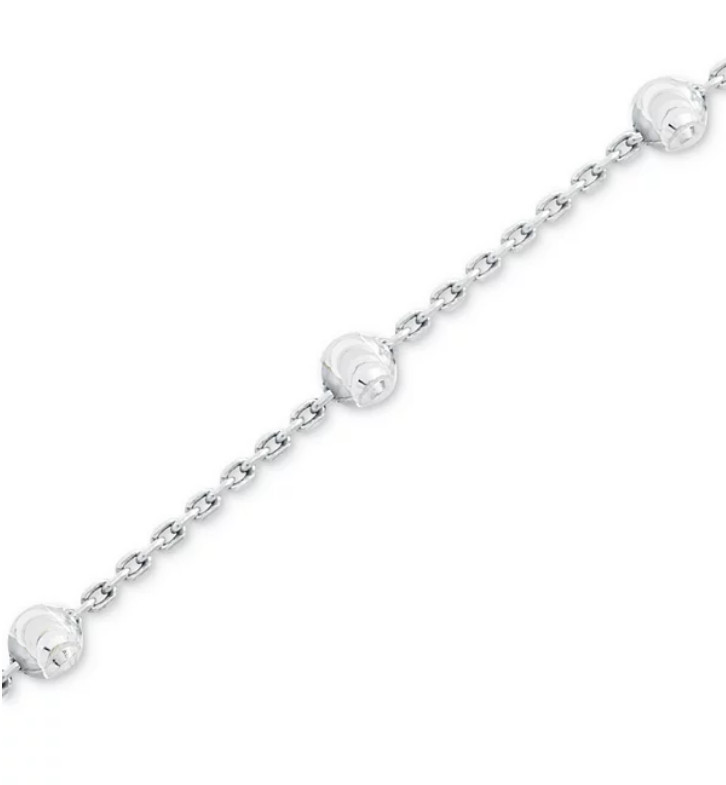 Giani Bernini Beaded Station Chain Necklace in 18k Gold-Plated Silver, or 18k