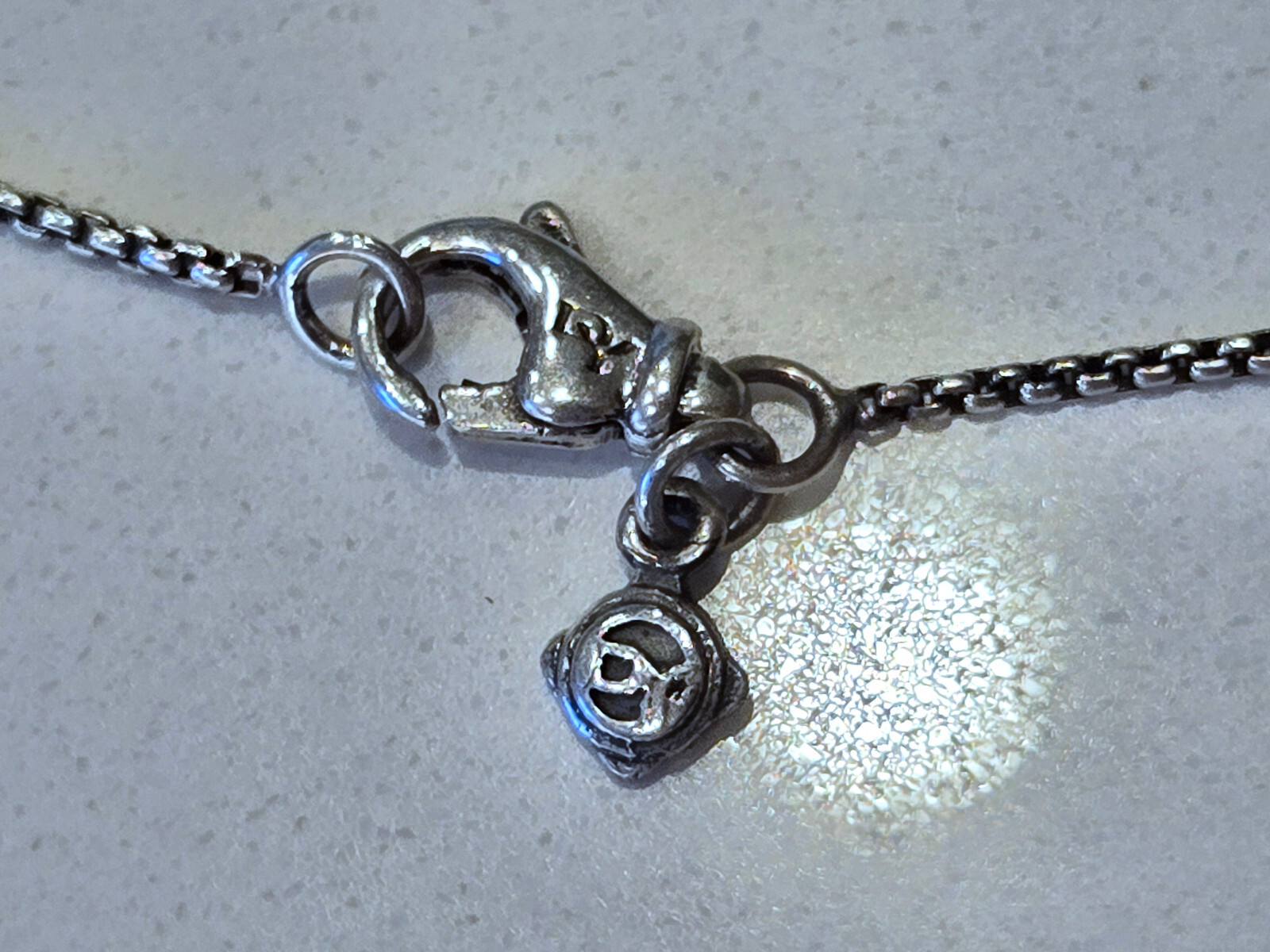David Yurman Petite Chatelaine Necklace Sterling Silver with Blue Topaz Pendant