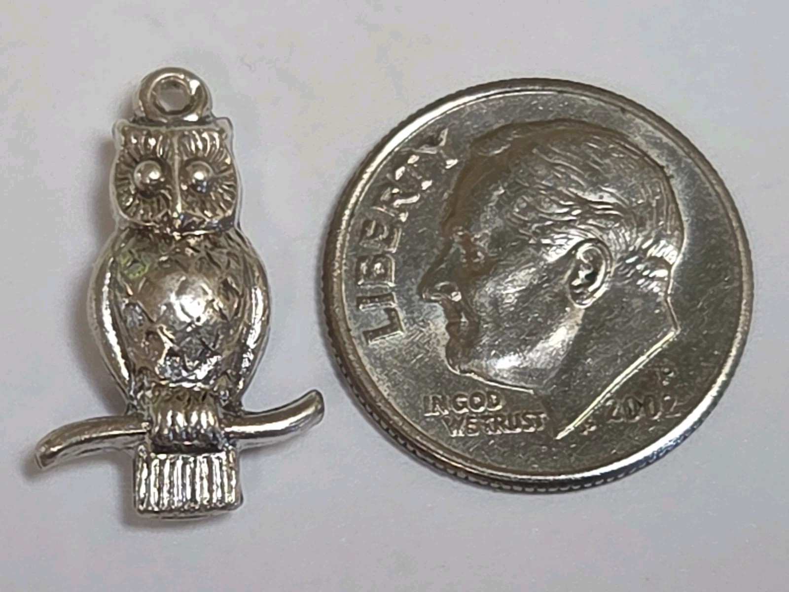 Sterling Silver ~ Owl Charm ~ Durable for DAILY Wear ~ VINTAGE