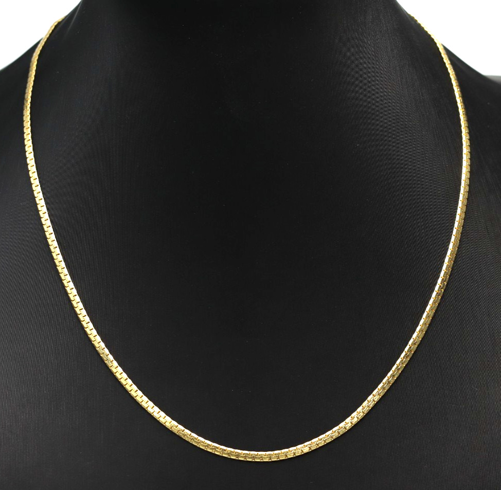 Balestra 18K Solid Yellow Gold Vintage 80s Italy 40cm Thin Ribbon Collier