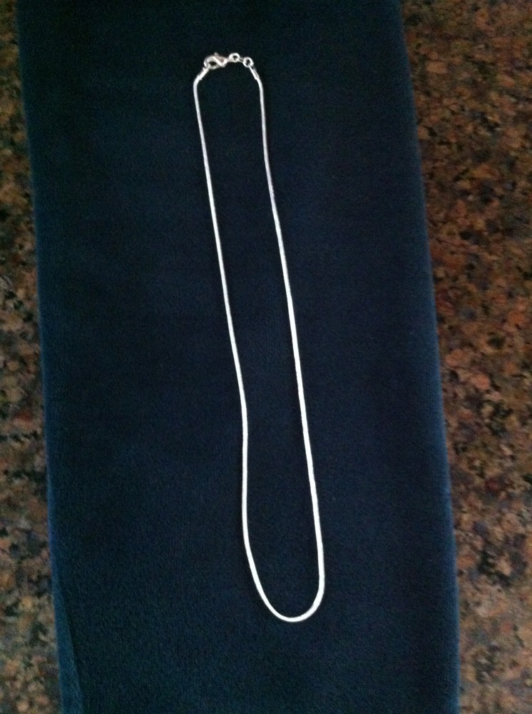 18″ STERLING SILVER SNAKE CHAIN WITH LOBSTER CLAW CLASP! WILL SHIP OUT QUICKLY!