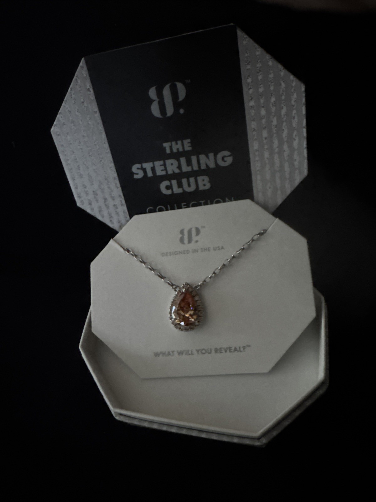 bp 925 sterling silver necklace with Dark Smokey Topez Pendant