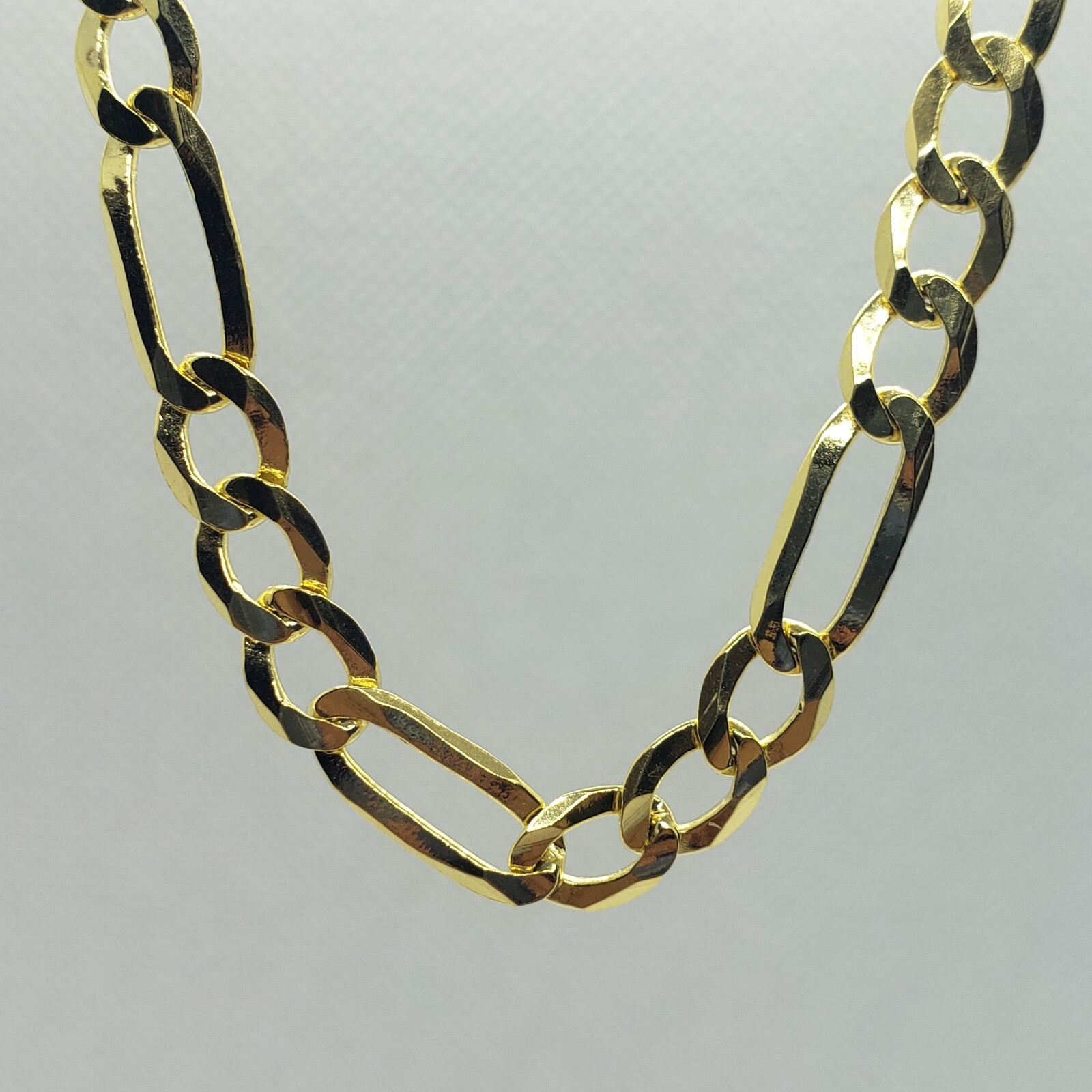 Authentic 14K Solid Gold Figaro Link Chain Men Women 7mm~8.5mm Necklace 7″~30″