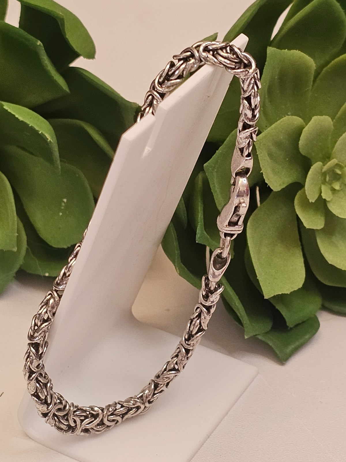 Byzantine Link Bracelet 925 Sterling Silver MADE IN ITALY 10.5 Grams 8 Inches
