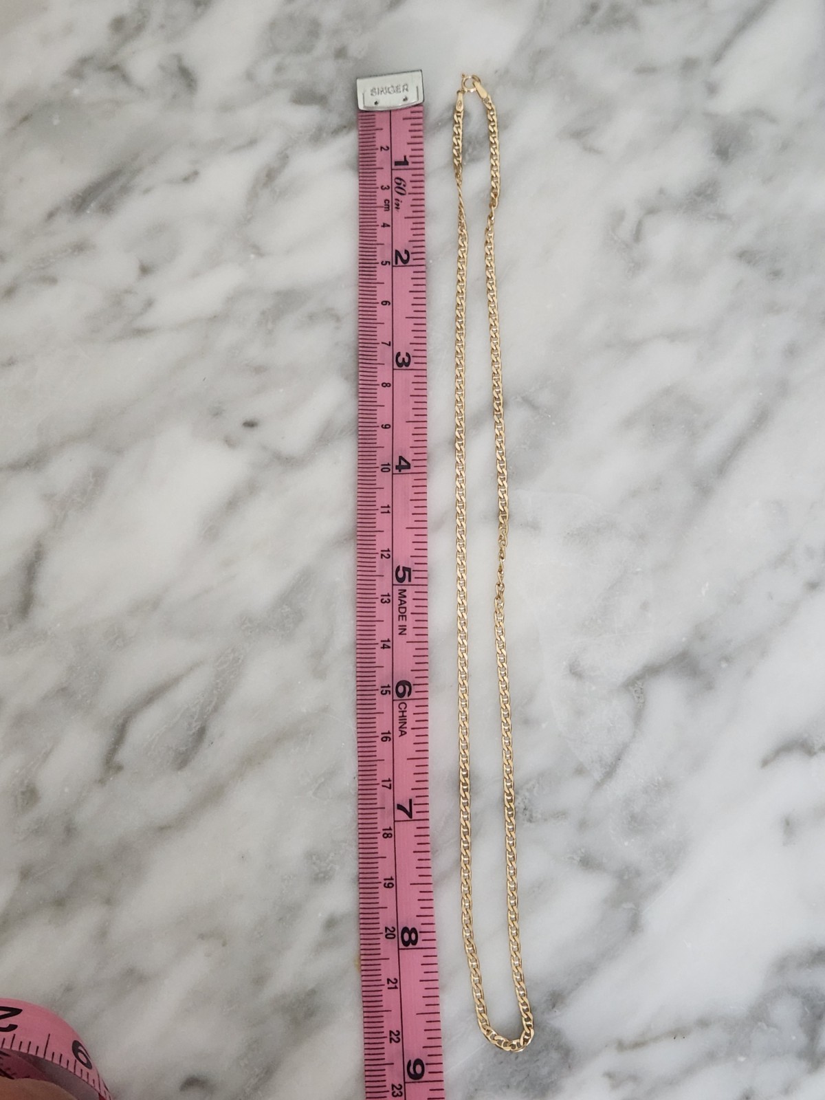 750 18K 750 (Italy?) Yellow Gold Cuban Links NECKLACE- ☆1236 VI/ 6.23 Grams