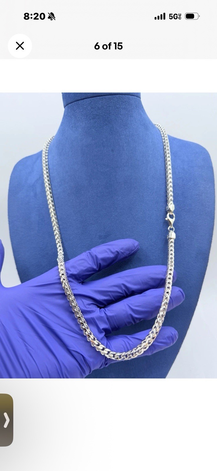 HEAVY SOLID 925 ITALY STERLING SILVER FRANCO CHAIN NECKLACE 28 6MM 863G G2U