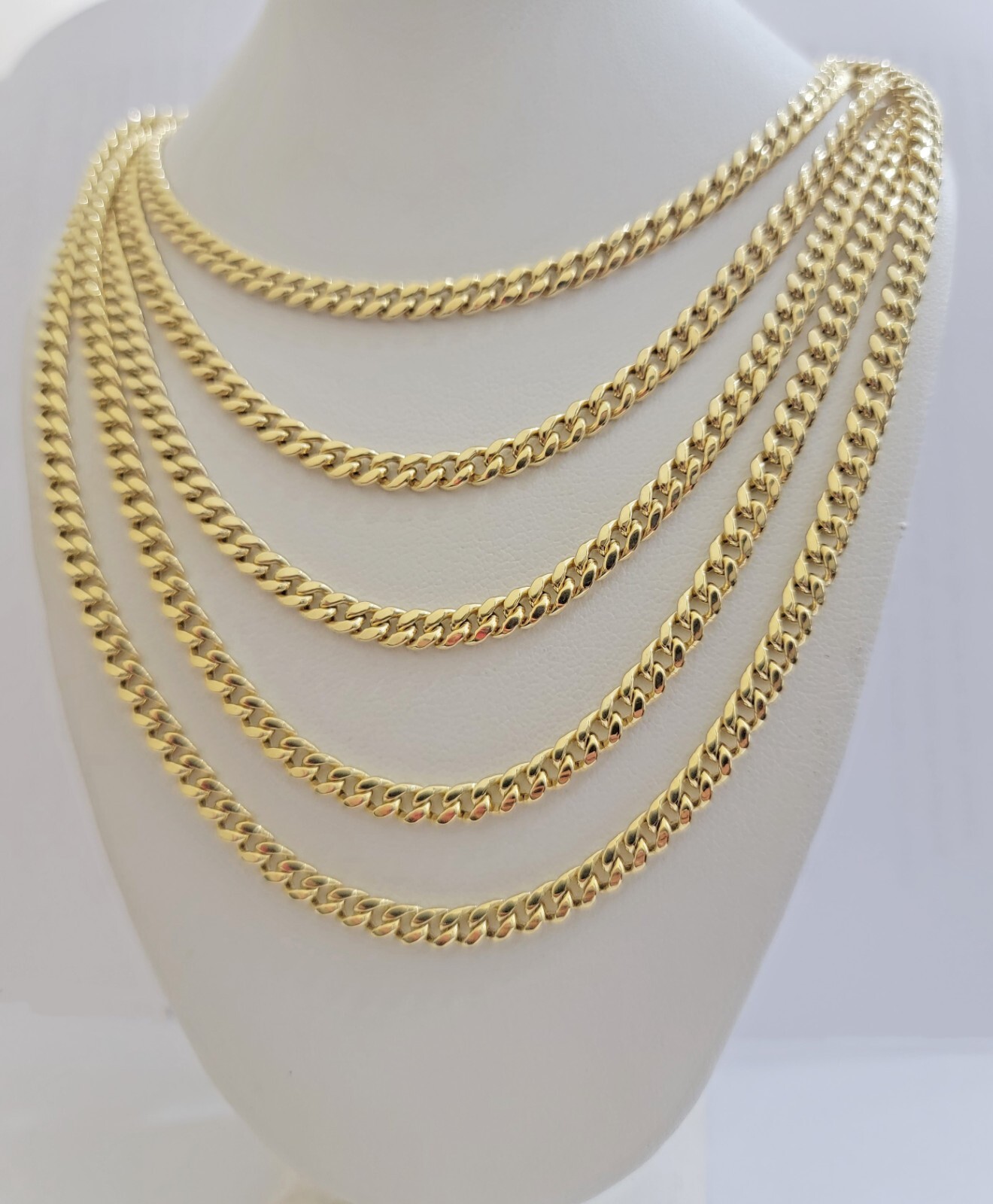 10k Yellow Gold Miami Cuban chain 5mm Necklace 24″ Inch Strong 10KT Real Gold