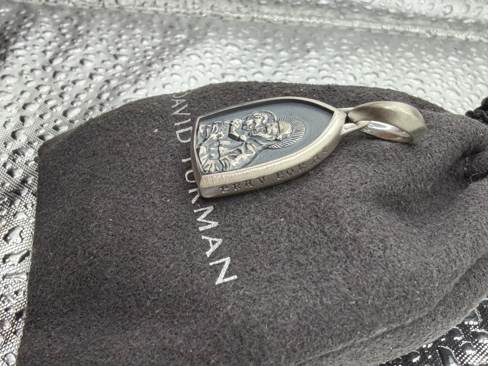 David Yurman Sterling Silver St. Anthony Pendant Amulet