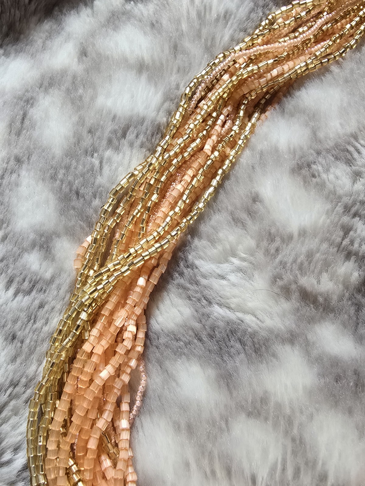 $200 Ross Simons 18k/Sterling Silver Murano Coral Gold multi strand Necklace