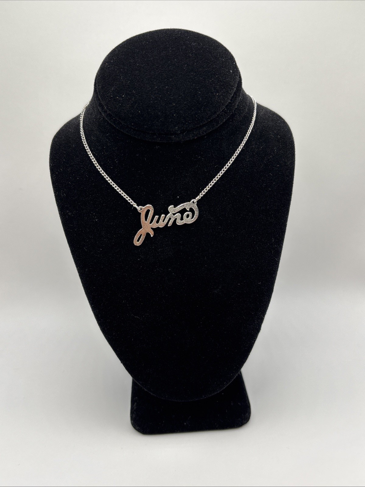 Sterling silver June Necklace 16″