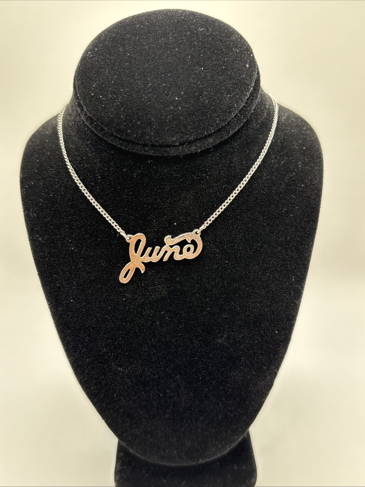 Sterling silver June Necklace 16″