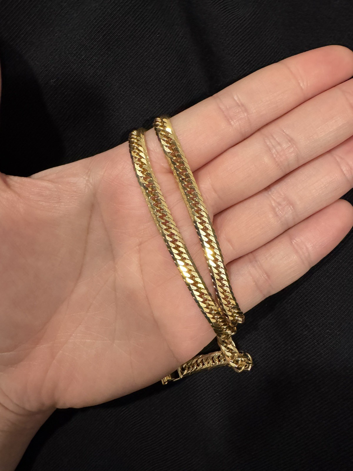 18K KIHEI Triple 8 side Necklace 40 cm