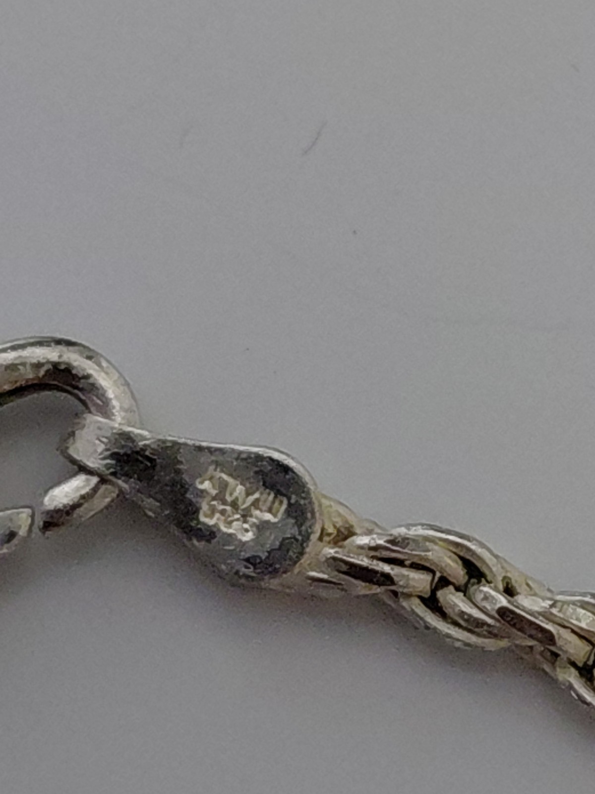 Sterling Silver Rope Chain Marked Italy 925 Long 29 Inches 13.8 Grams