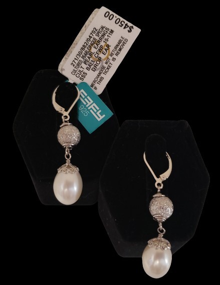 Belle De Mer 36in Cultured Pearl Opaque Endless Strand & Pearl Drop Earrings 