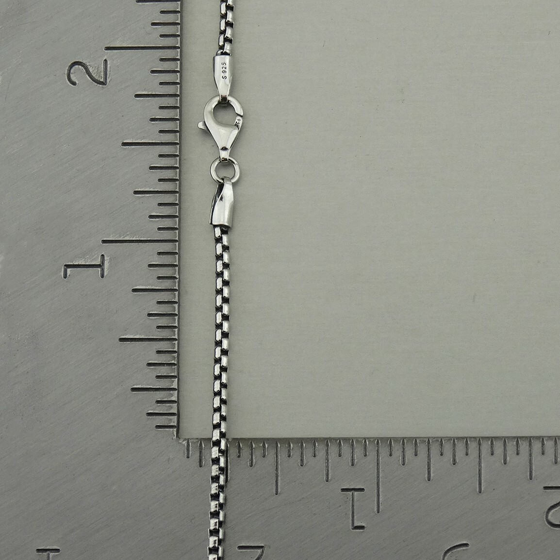 2mm Oxidized Round Box Chain Necklace – 925 Sterling Silver 16″-30″ Unisex