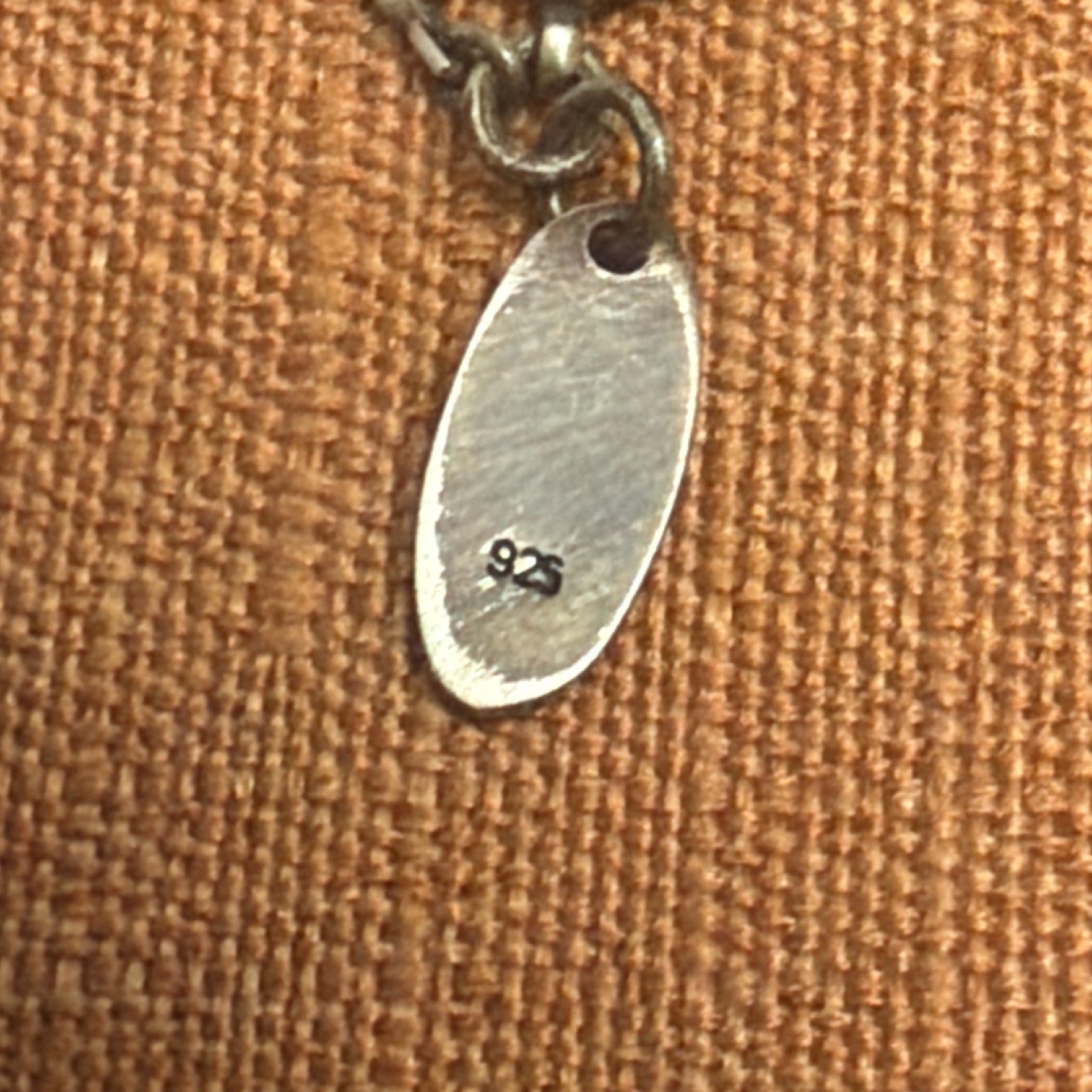 Michael Baratta Signed 925 Fine Silver Charm Pendant Necklace Bar Link Chain