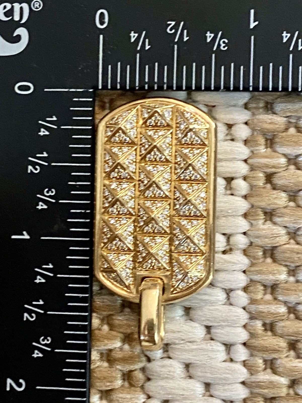 David Yurman 18k Gold Diamond Pyramid Pendant 1.75” $12,500 23.4 Gram